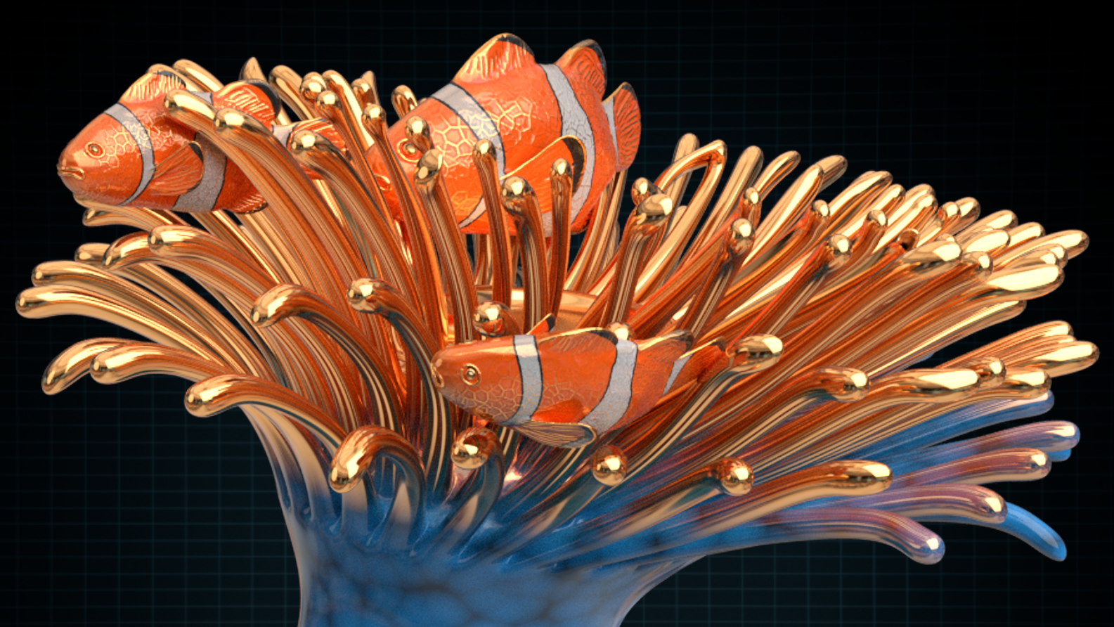 CONCEPT RENDER BRONZE SEA ANEMONE — CONCEPT REALIZATIONS, LLC